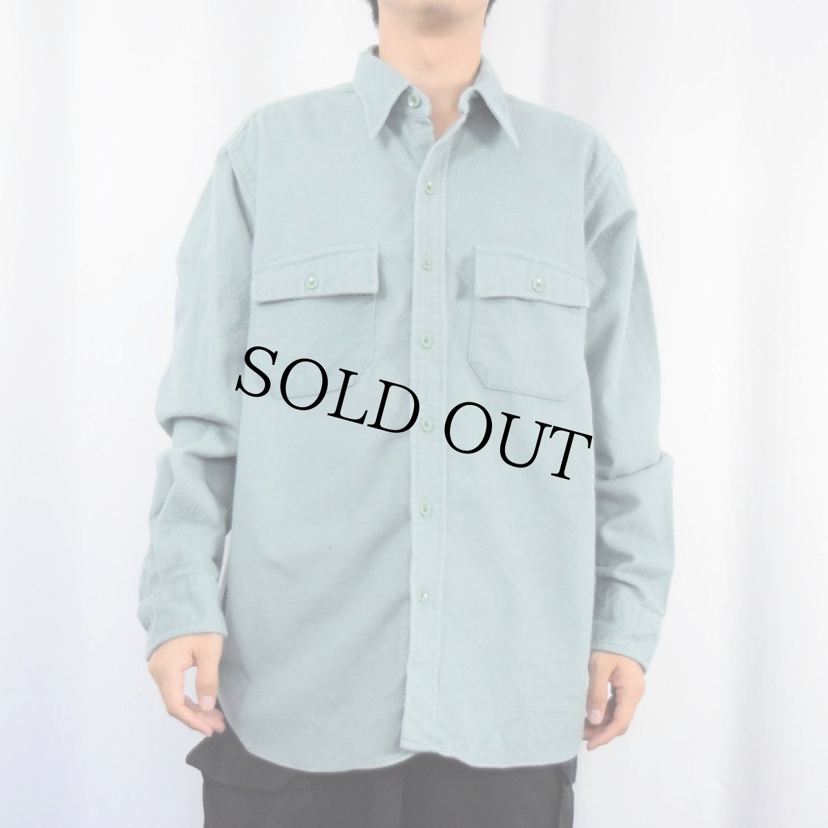 画像2: 80's L.L.Bean シャモアクロスシャツ (2)