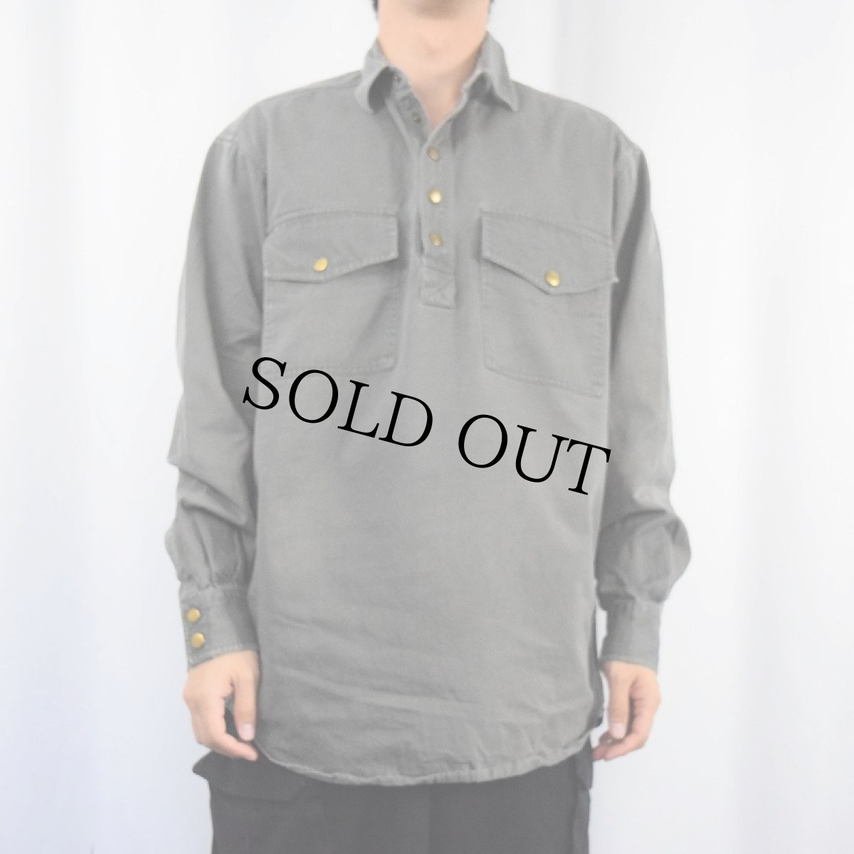 画像2: 【SALE】 90's ORVIS "MALPAI" ハーフスナップシャツ M (2)