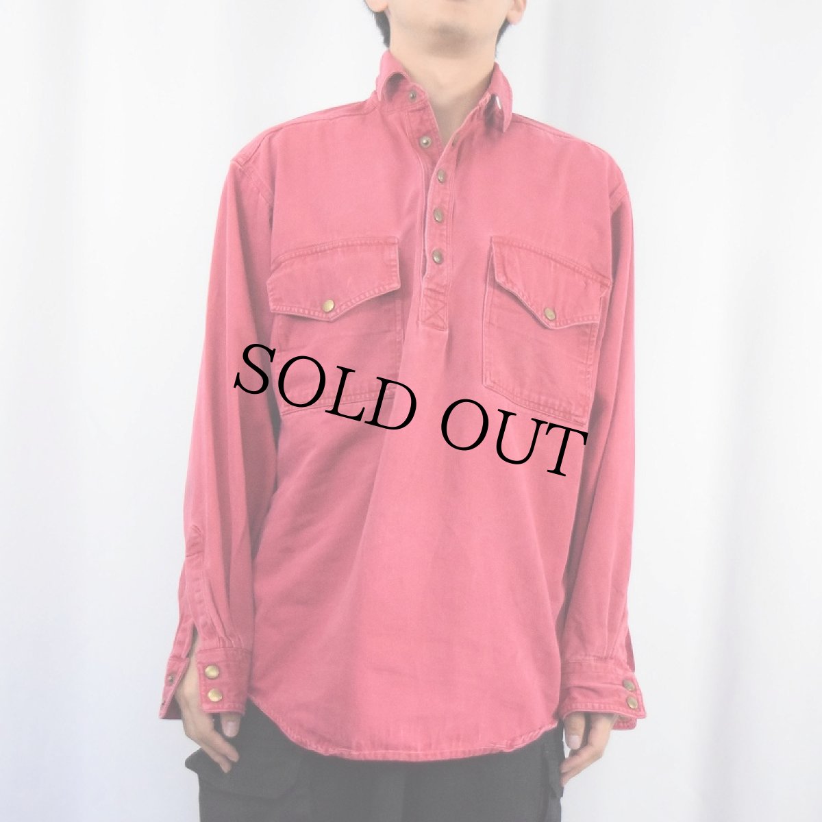 画像2: 90's ORVIS USA製 "MALPAI" ハーフスナップシャツ M (2)