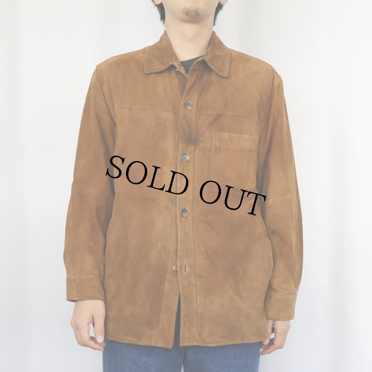 画像2: Brooks Brothers スエードレザージャケット S (2)