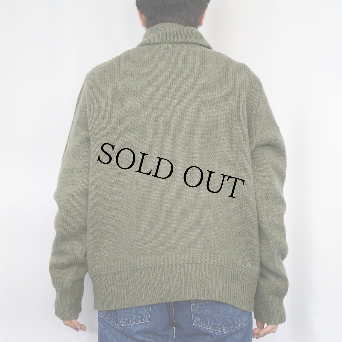 画像3: POLO Ralph Lauren ハーフジップ ショールカラー ウールニットセーター XL (3)