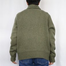 画像3: POLO Ralph Lauren ハーフジップ ショールカラー ウールニットセーター XL (3)