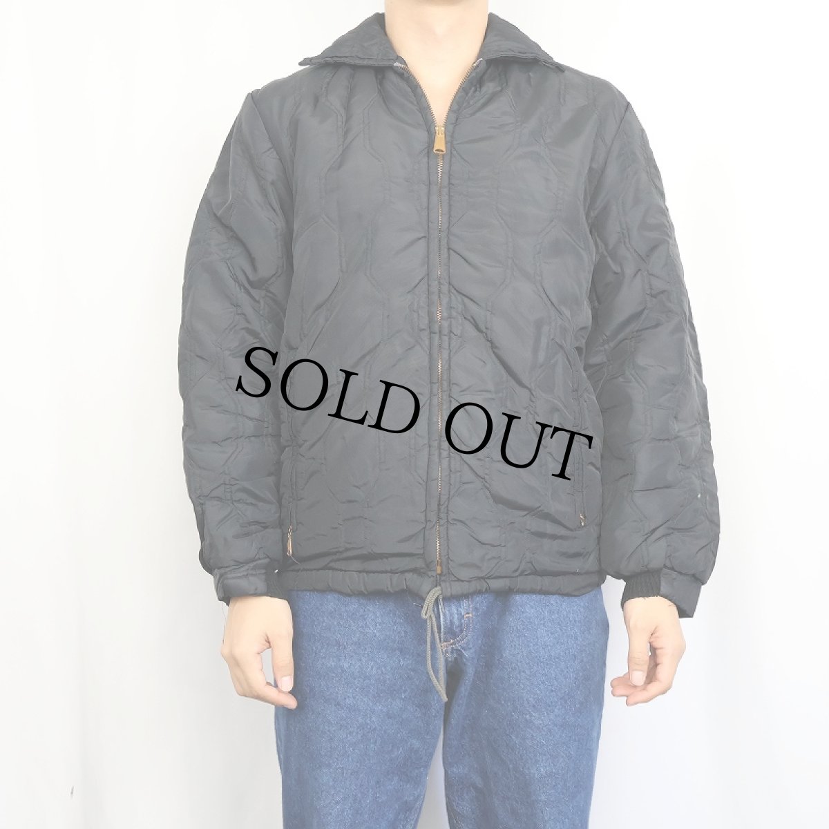 画像2: 60's PENNEY'S 裏ボア 中綿入り キルティングジャケット BLACK (2)