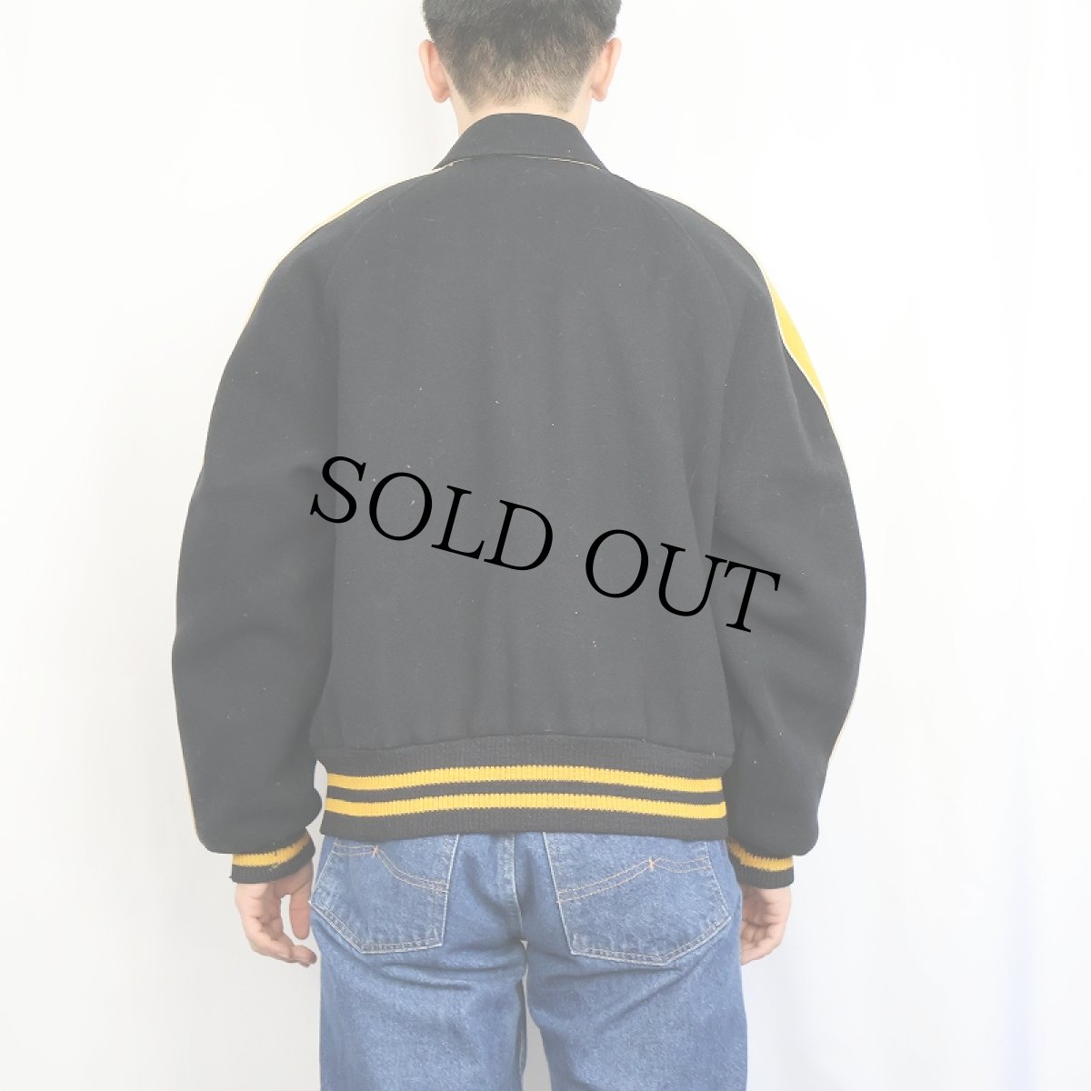 画像4: 60's〜 Bells サイドライン リバーシブル メルトンウールスタジャン SIZE42 (4)