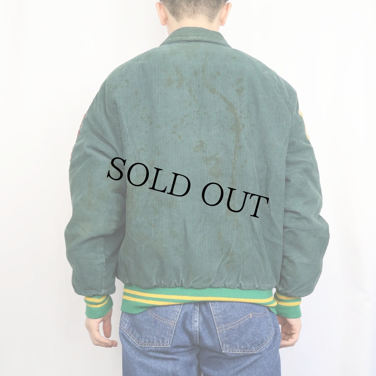 画像3: 90's SPORTCO "Kichener" ワッペン付き コーデュロイスタジャン SIZE42 (3)