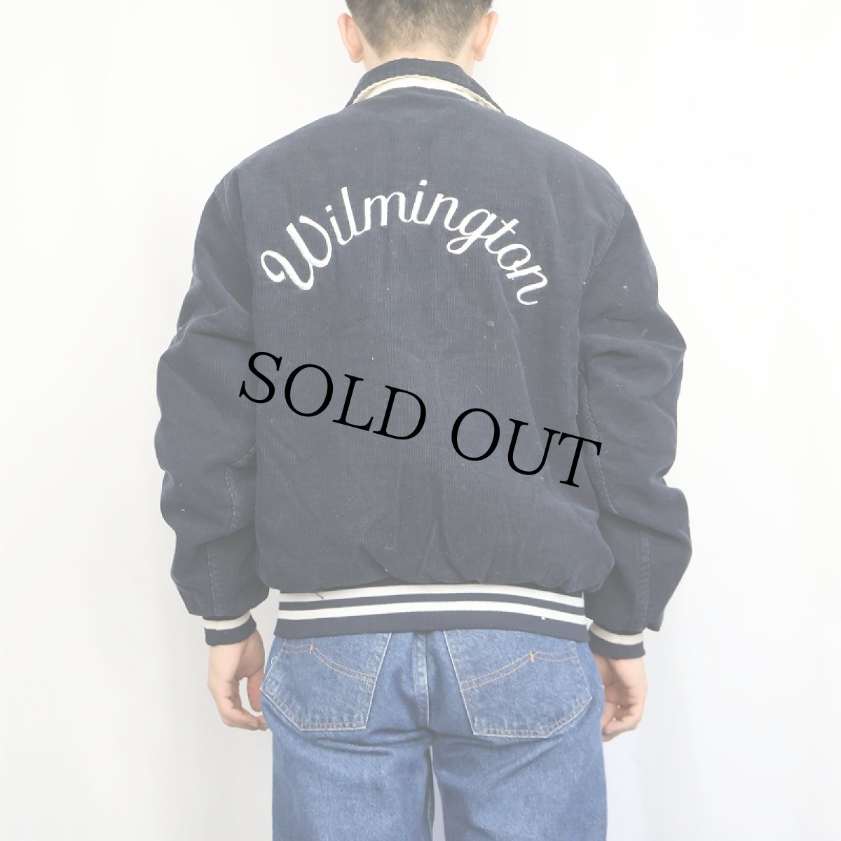 画像4: 90's Rennoc USA製 "Wilmington" コーデュロイスタジャン NAVY L (4)