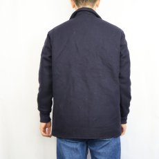 画像3: 80〜90's GAME USA製 メルトンウールスタジャン NAVY XS (3)