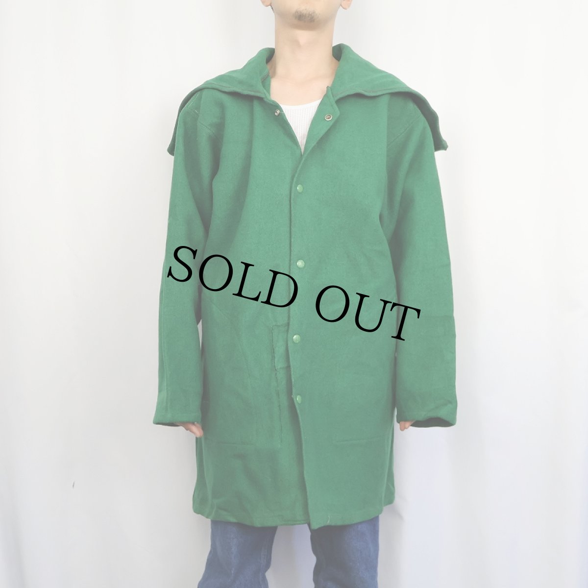 画像3: 50's EMPIRE ラビットフード ウールベンチジャケット (3)