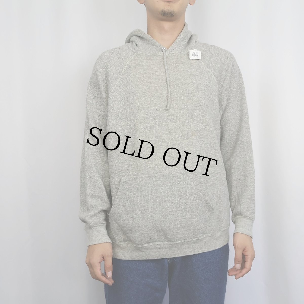 画像2: 70〜80's 無地ラグランスウェットフーディ (2)