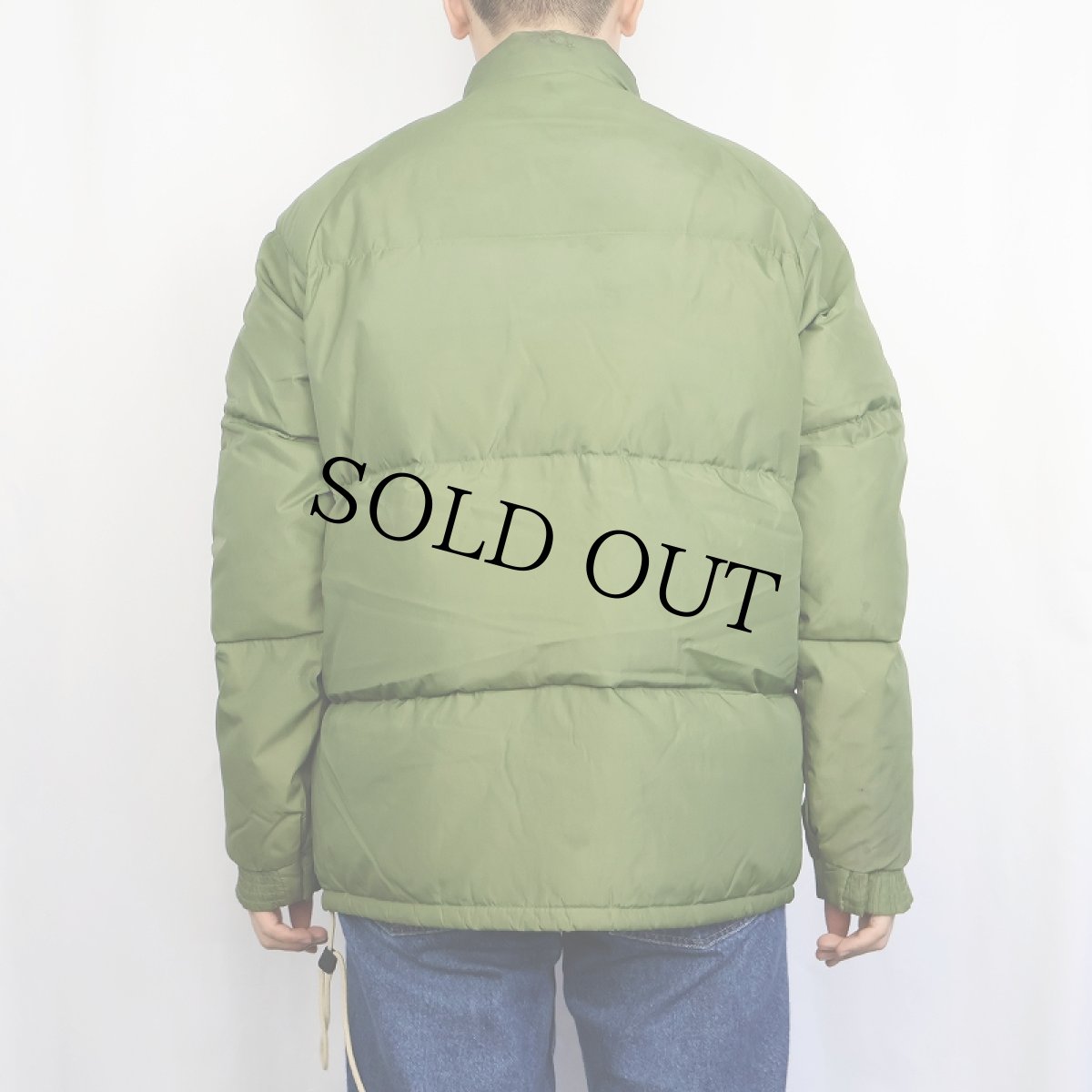 画像3: 70's Camel Down ロゴ刺繍 ダウンジャケット L (3)