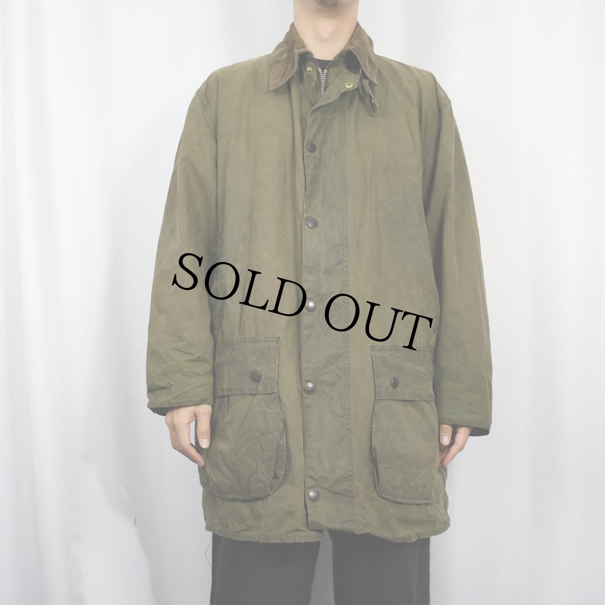 画像2: 90's Barbour ENGLAND製 "BORDER" オイルドジャケット 3ワラント (2)