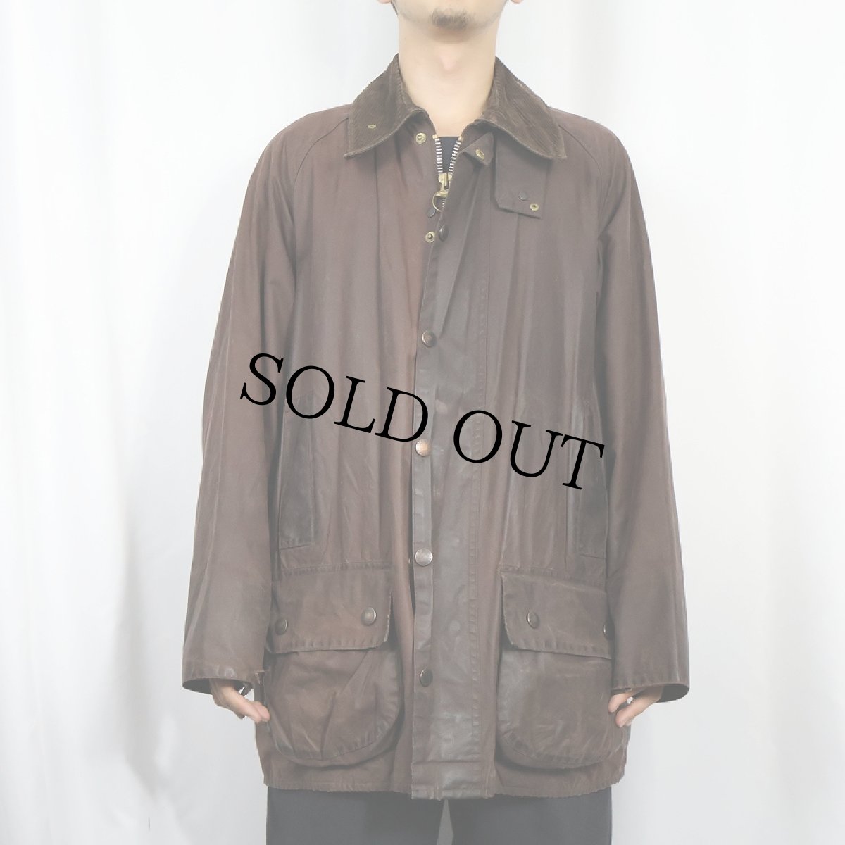 画像2: 90's Barbour ENGLAND製 "BEAUFORT" オイルドジャケット 3ワラント (2)