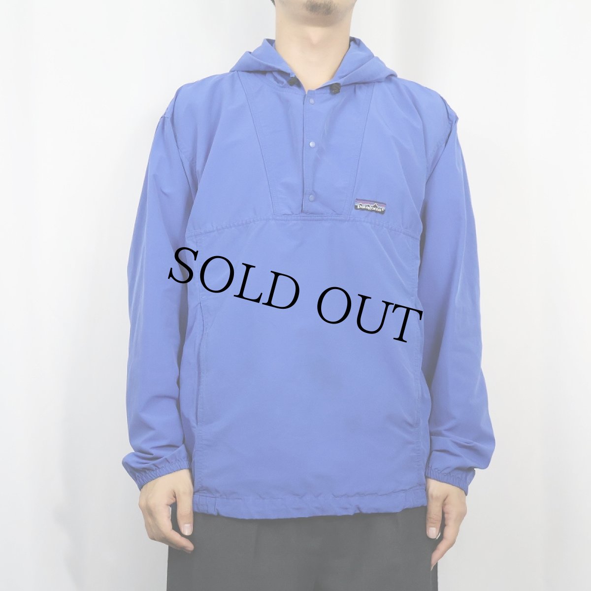 画像2: 80's Patagonia USA製 ハーフスナップ バギーズプルオーバージャケット M (2)