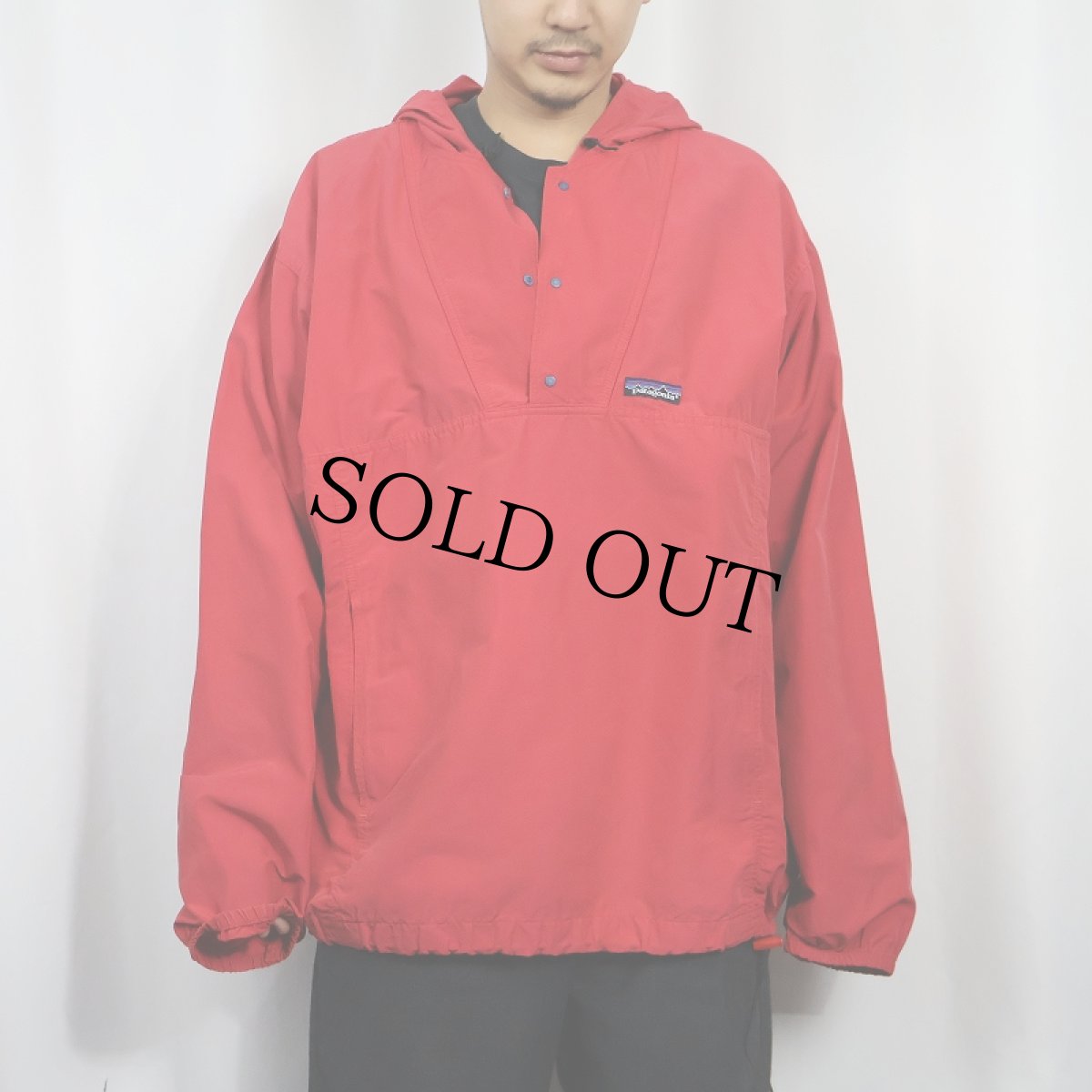 画像2: 80's Patagonia USA製 ハーフスナップ バギーズプルオーバージャケット XL (2)