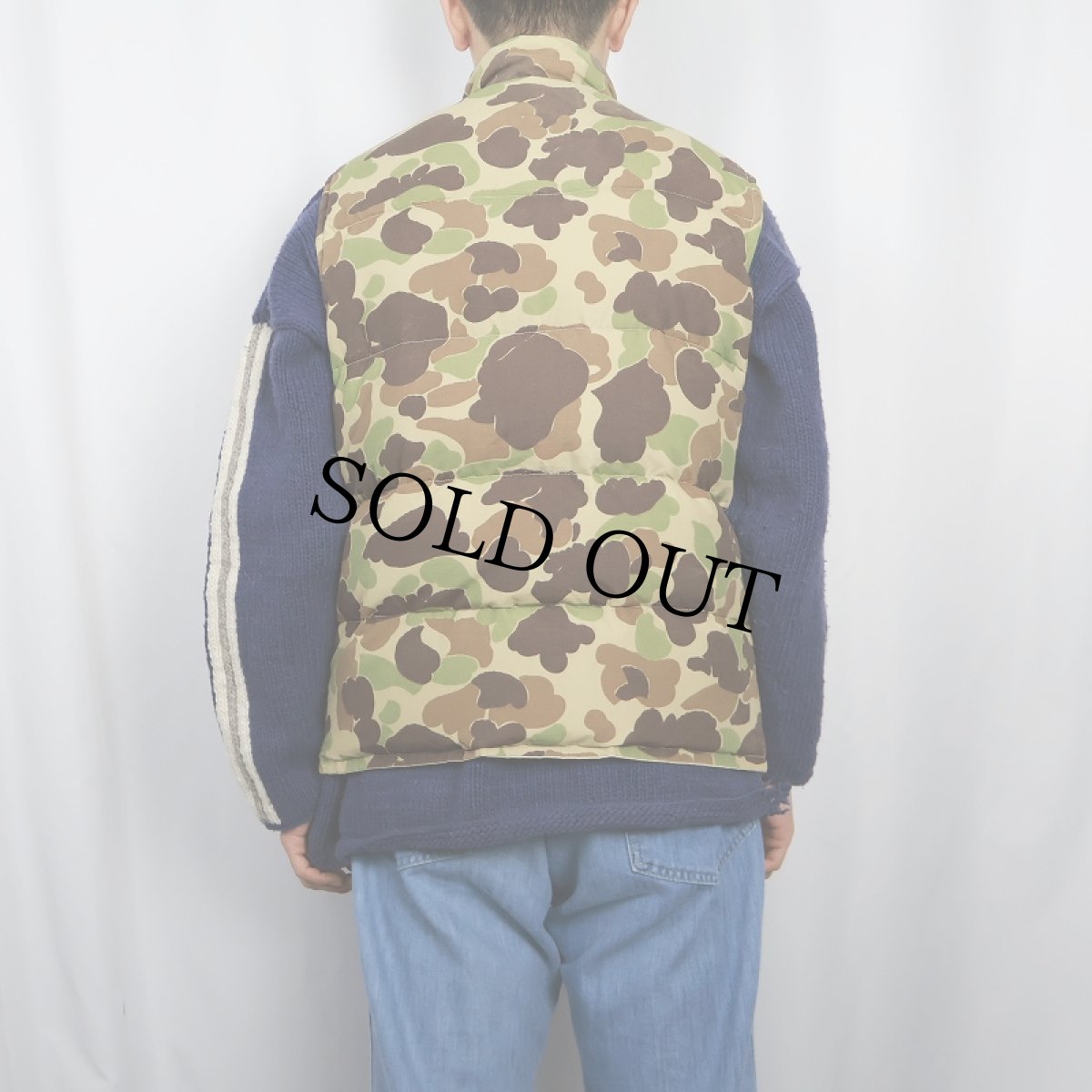 画像4: 80's USA製 ダックハンターカモ柄 リバーシブルダウンベスト (4)