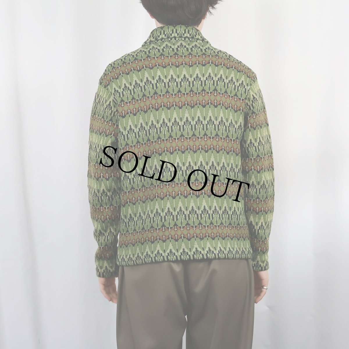 画像3: 60's White Stag Denmark製 総柄 ジャガードニットジャケット (3)