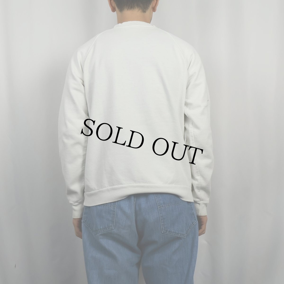 画像3: 80's USA製 牛イラストプリントラグランスウェット L (3)