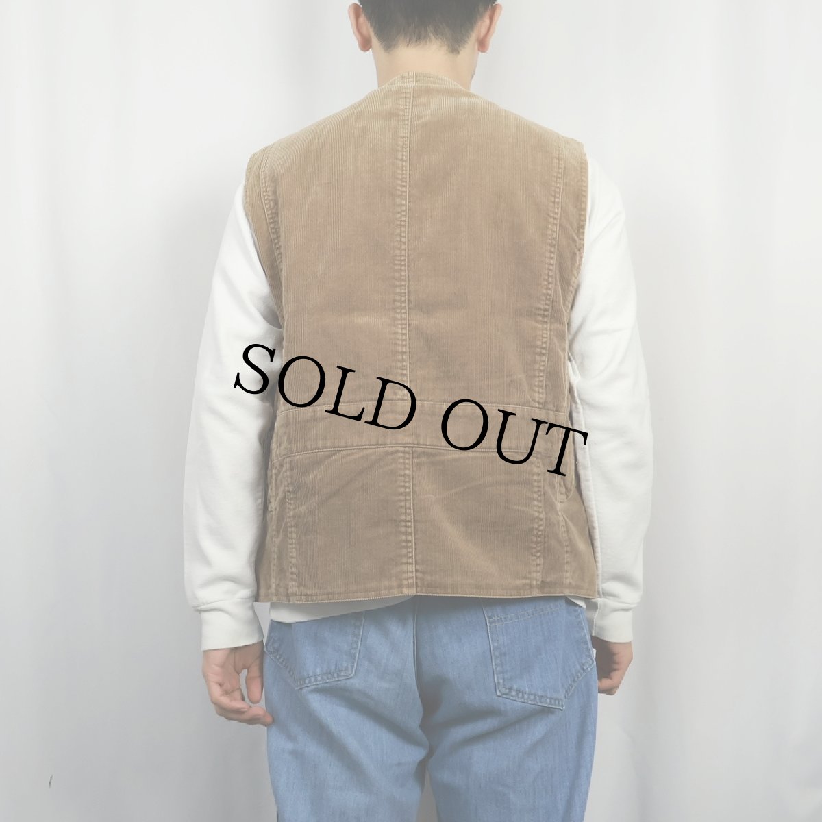 画像3: Eddie Bauer コーデュロイハンティングベスト M (3)