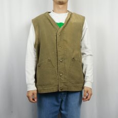画像2: 80's L.L.Bean USA製 裏ボア ダックベスト L (2)