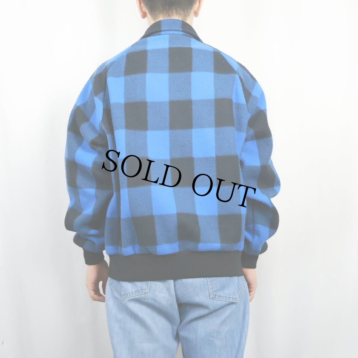 画像3: 80's L.L.Bean バッファローチェック柄 フリースジップジャケット (3)