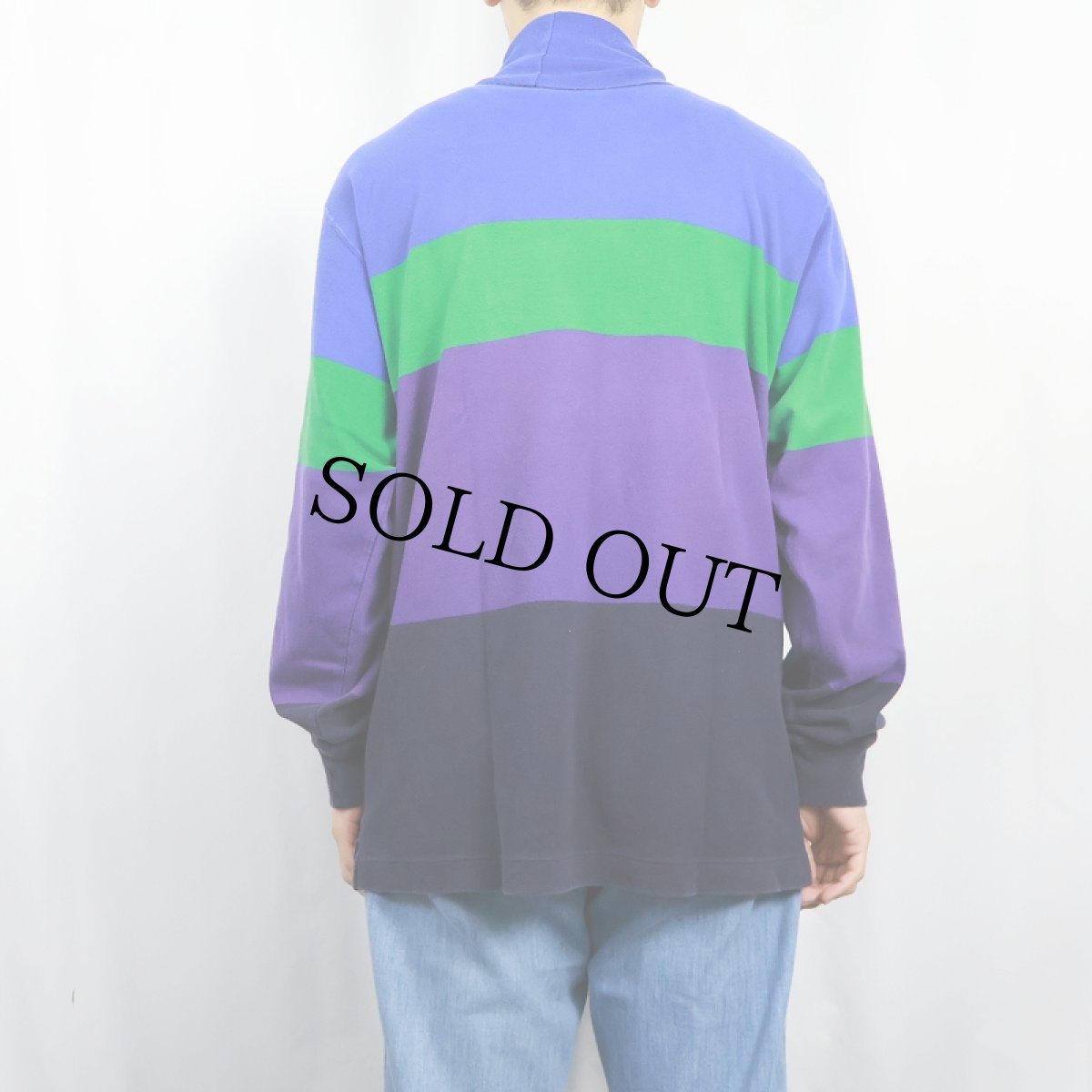 画像3: 90's J.CREW USA製 切り替えデザイン タートルネックロンT XL (3)