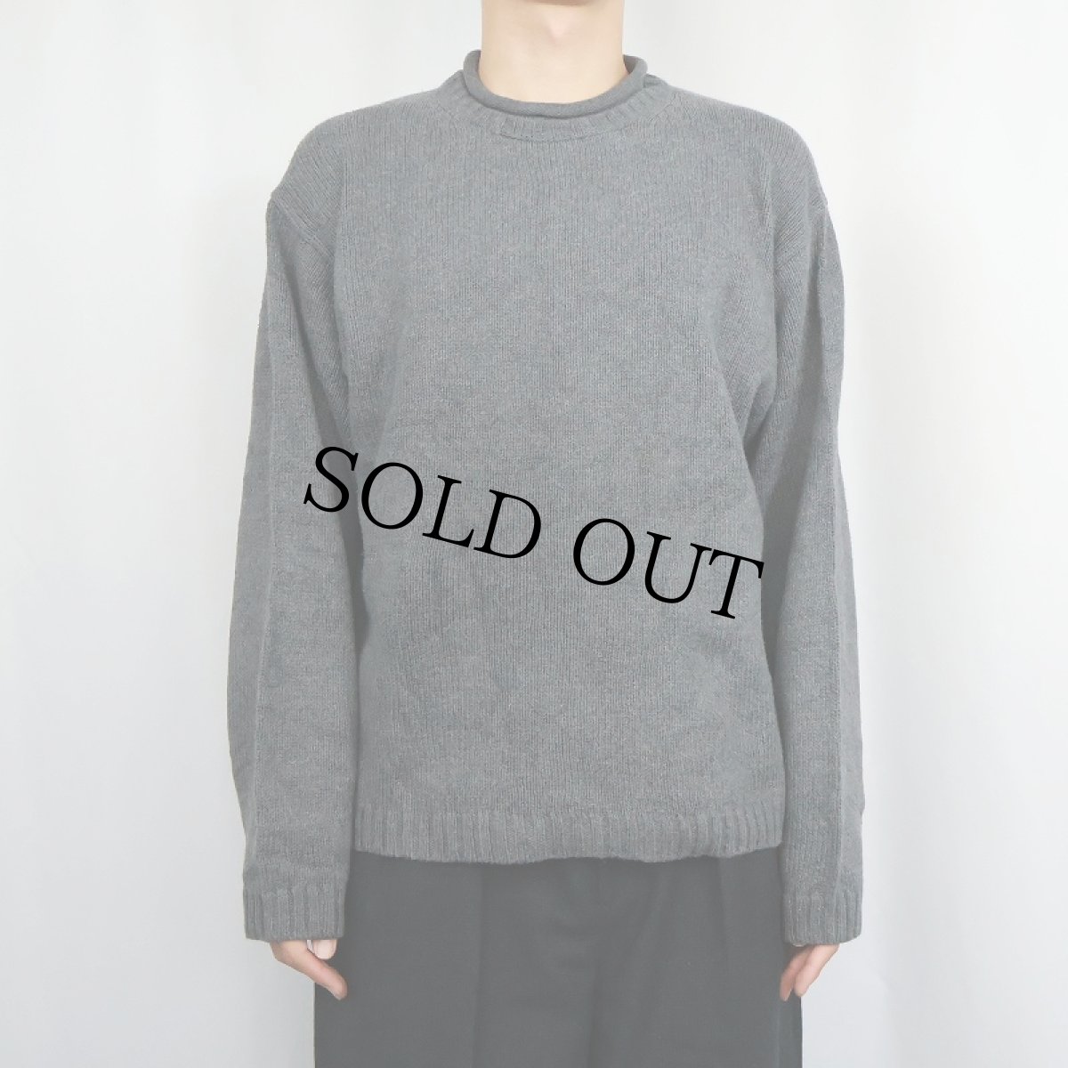 画像2: Eddie Bauer ロールネック コットンニットセーター M (2)