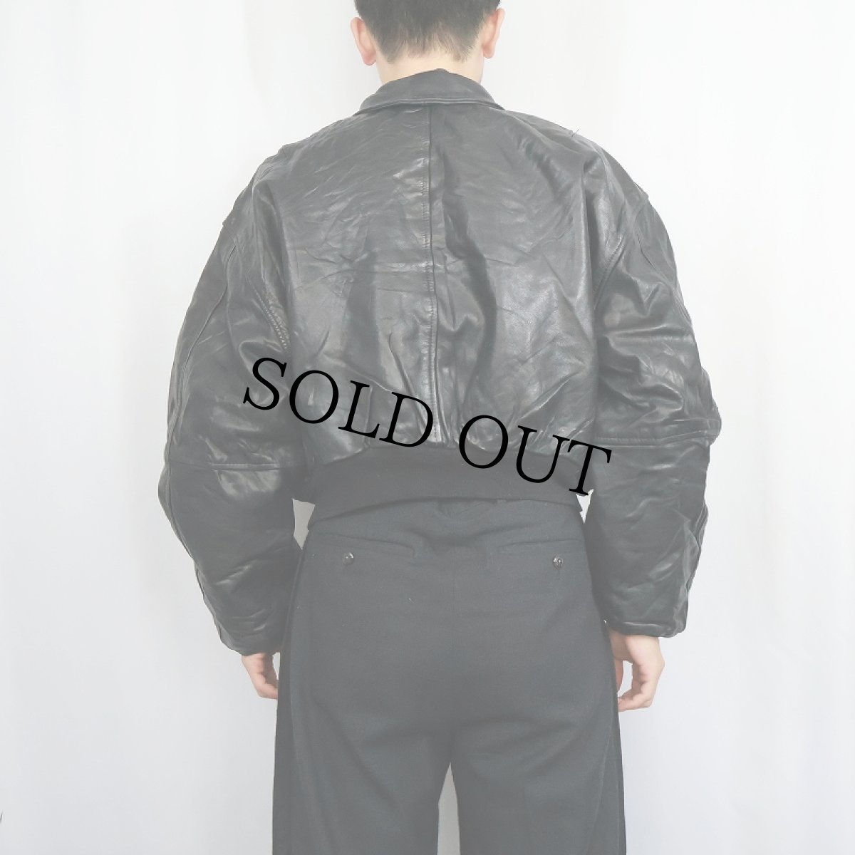 画像3: 70's AVIREX USA製 "B-15 TYPE" レザーフライトジャケット BLACK XL (3)