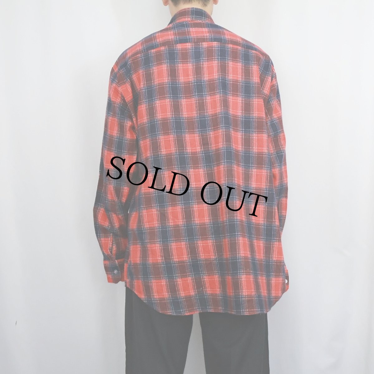 画像3: 80's BIG MAC チェック柄 プリントネルシャツ XL (3)