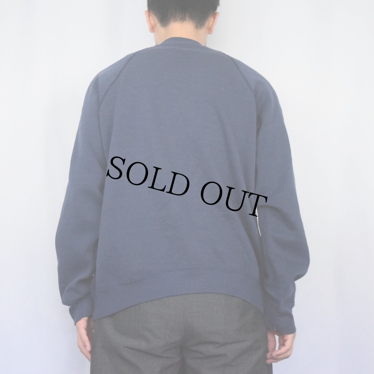 画像3: 90's TULTEX USA製 "NAVY" プリントラグランスウェット NAVY XL (3)