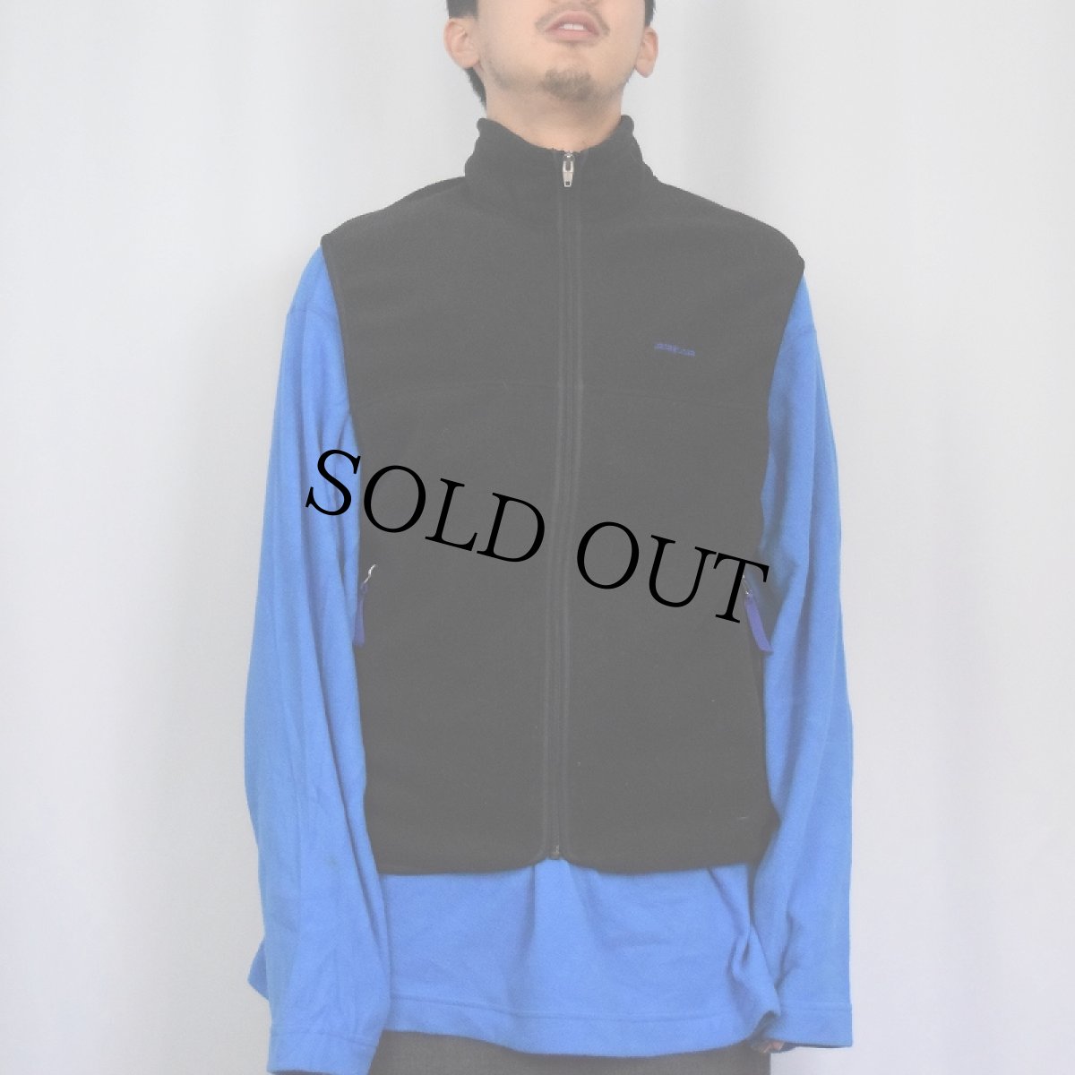 画像2: 90's Patagonia USA製 フリースベスト BLACK M (2)