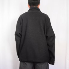 画像3: 90's GAP ワッペン付き ハーフジップフリースジャケット BLACK L (3)