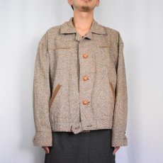 画像2: 70's THE GALLERY BY HAGGAR カラーネップ混 ツイードジャケット XL (2)