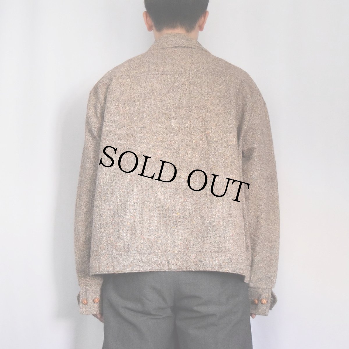 画像3: 70's THE GALLERY BY HAGGAR カラーネップ混 ツイードジャケット XL (3)