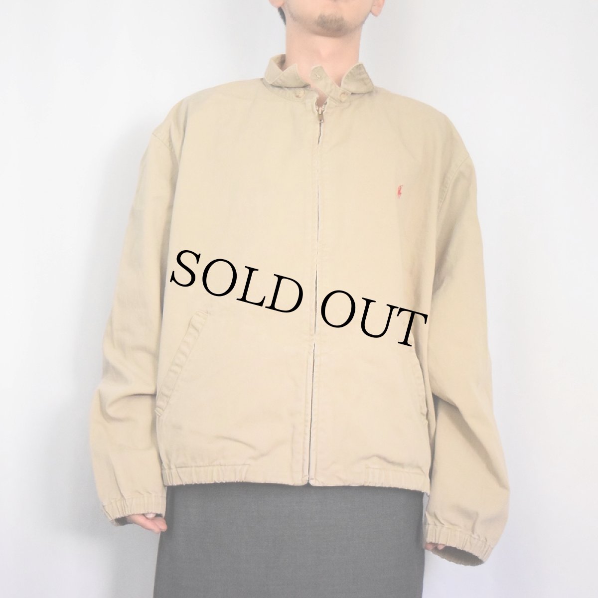 画像2: 90's POLO Ralph Lauren USA製 チンスト付き コットンスイングトップ XL (2)