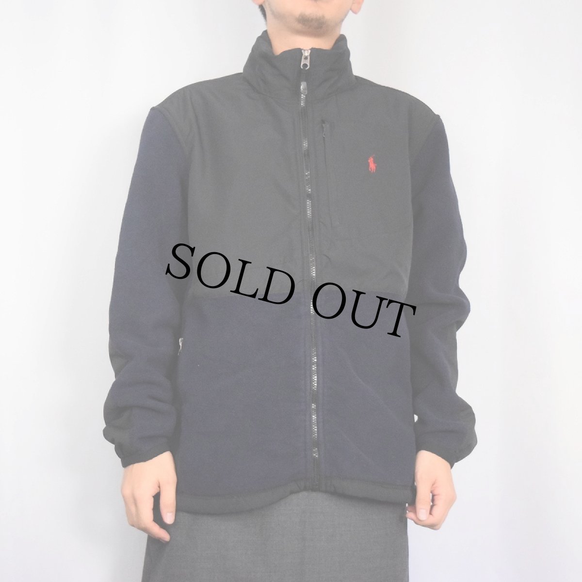 画像2: POLO Ralph Lauren "DENALI TYPE" フリースジップジャケット NAVY M (2)