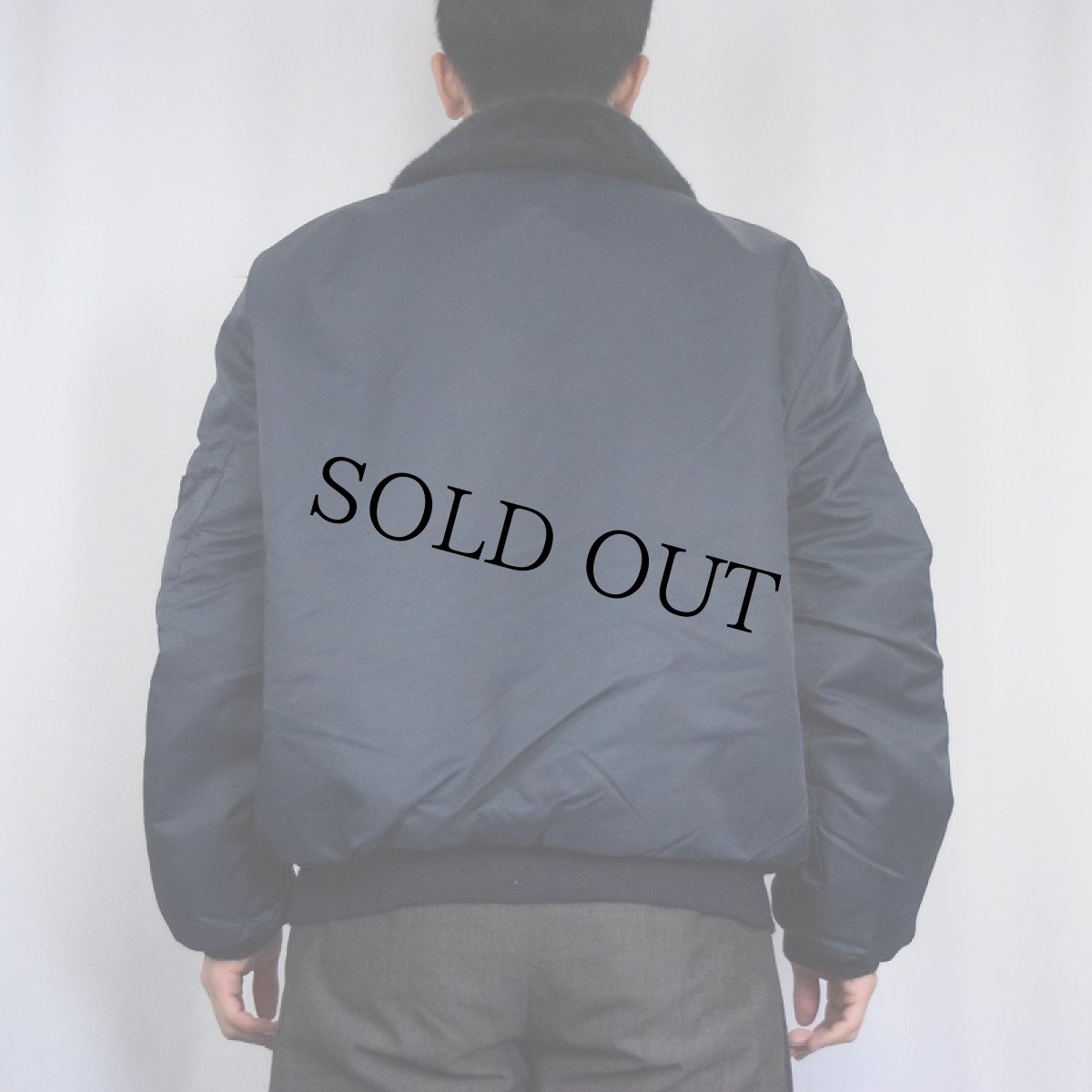 画像3: 80's WEAR-GUARD USA製 "B-15 TYPE" ボアライナー フライトジャケット NAVY L (3)