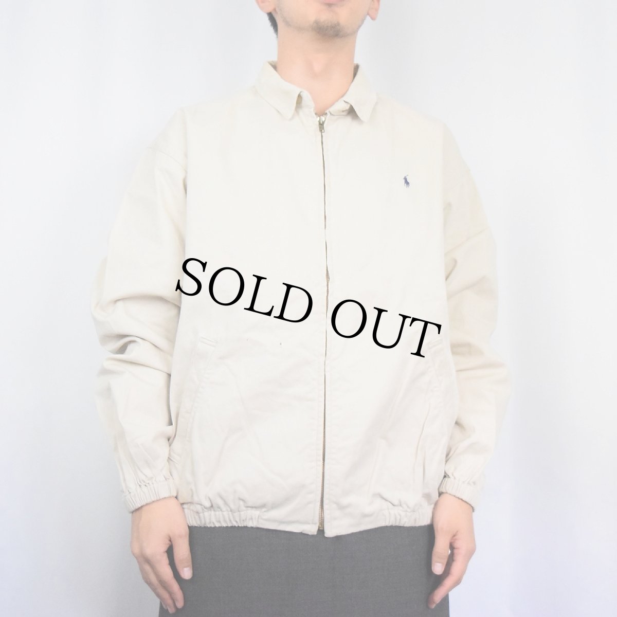 画像2: 90's POLO Ralph Lauren USA製 チンスト付き コットンスイングトップ L (2)