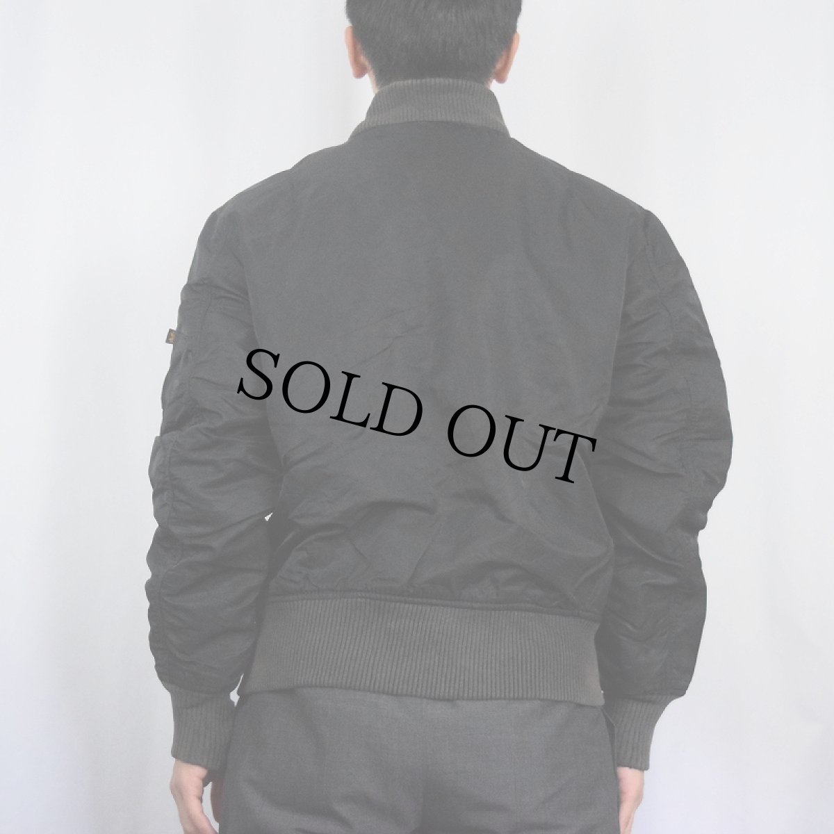 画像3: 民間品 ALPHA INDUSTRIES "MA-1 TYPE" フライトジャケット BLACK M (3)