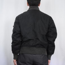 画像3: 民間品 ALPHA INDUSTRIES "MA-1 TYPE" フライトジャケット BLACK M (3)