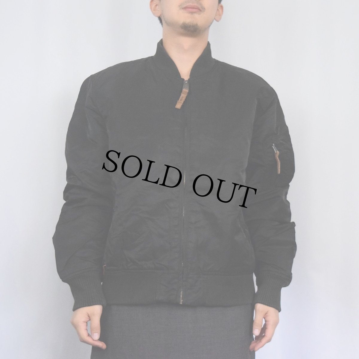 画像2: 民間品 ALPHA INDUSTRIES "MA-1 TYPE" フライトジャケット BLACK XL (2)
