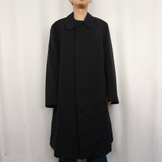 画像2: 70〜80's Burberrys' ENGLAND製 "SOLGARDINE" ウールギャバジン ステンカラーコート NAVY (2)