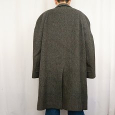 画像3: 70〜80's Burberrys' ENGLAND製 ウールツイードバルマカーンコート SIZE46 (3)