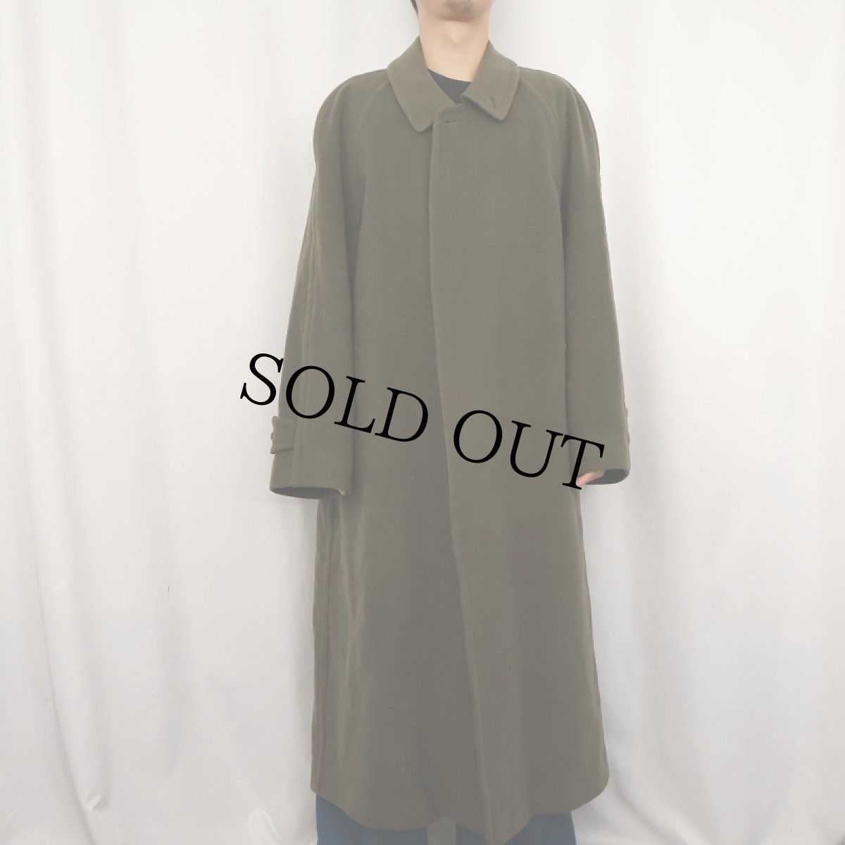 画像2: 70's Burberrys' ENGLAND製 ウール×カシミア ステンカラーコート (2)