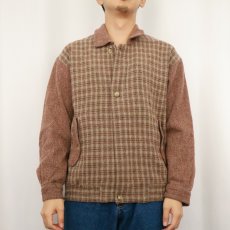 画像2: pierre cardin チェック柄 ウールジャケット L (2)