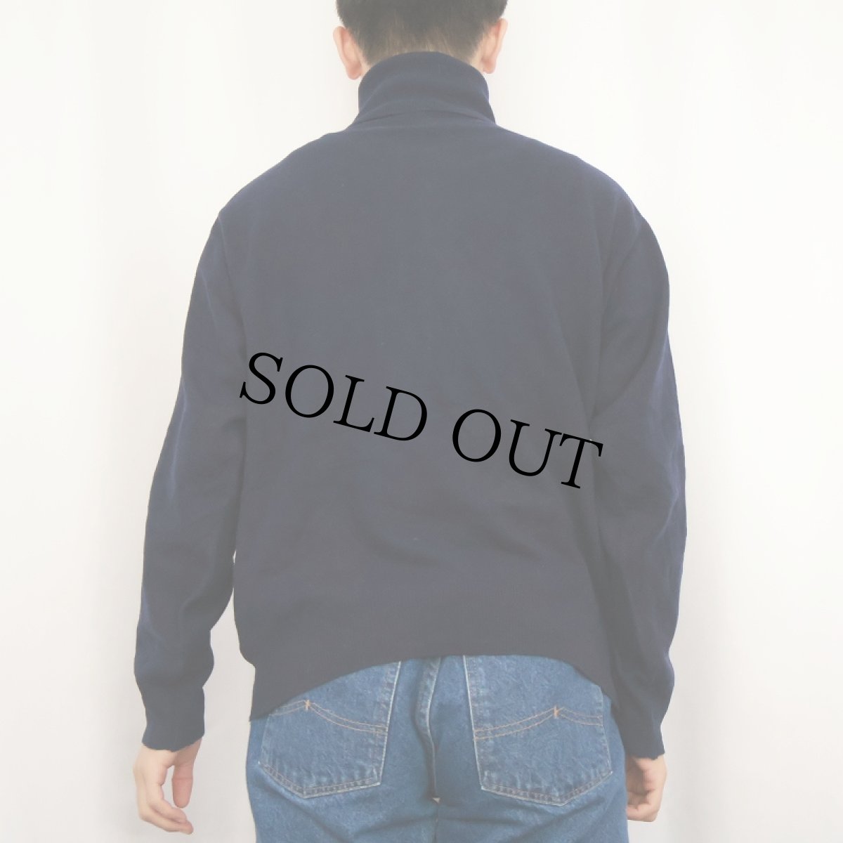 画像3: Ermenegildo Zegna ITALY製 タートルネック カシミアニットセーター NAVY SIZE52 (3)