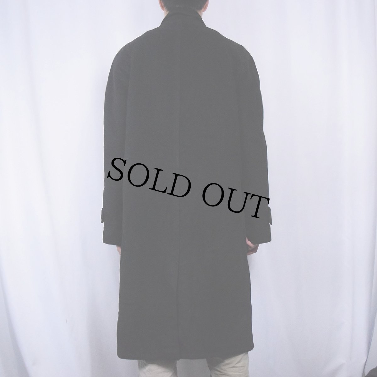 画像3: Alligator ウールステンカラーコート BLACK (3)