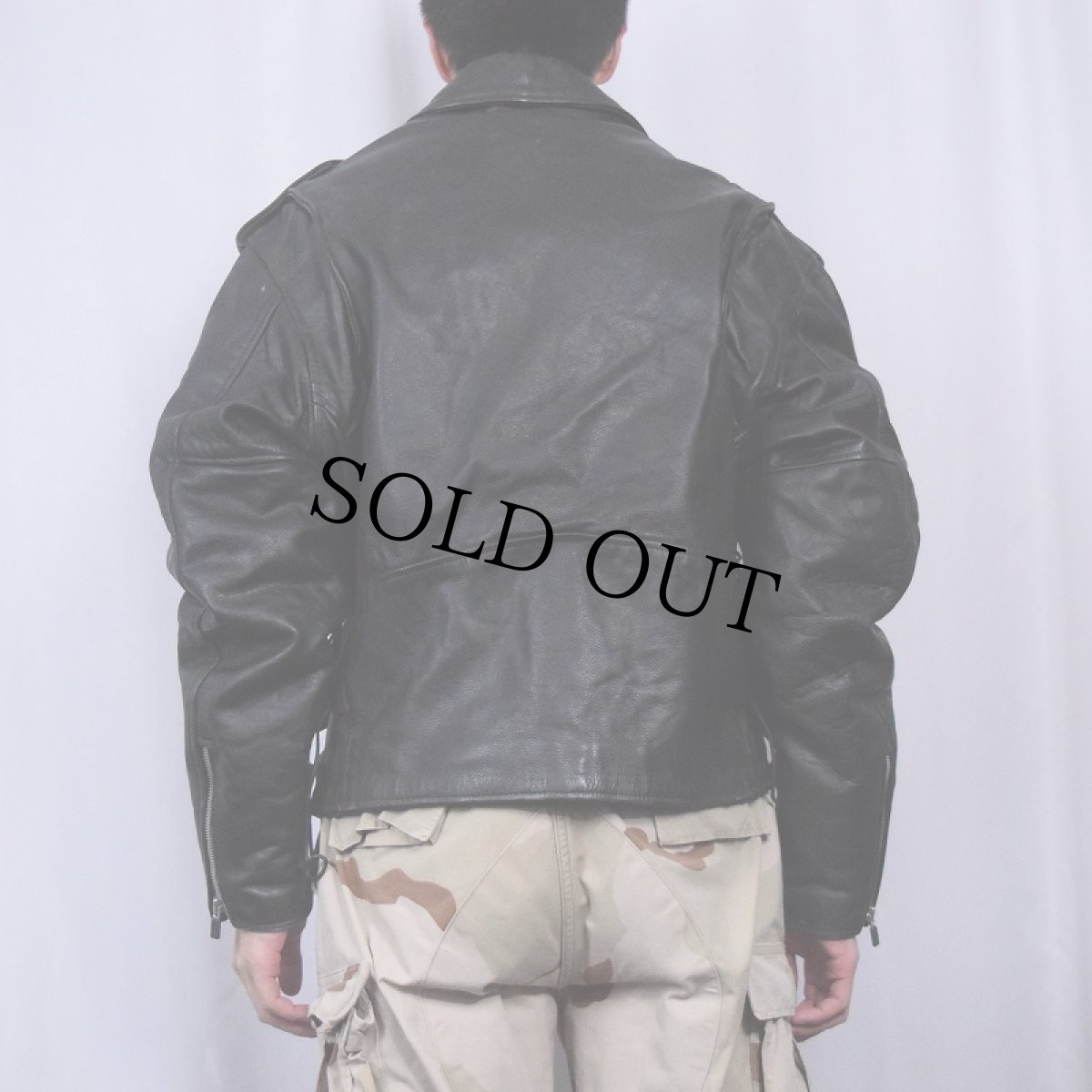 画像3: ダブルライダースジャケット BLACK SIZE46 (3)