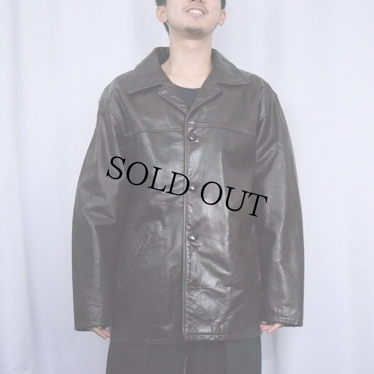 画像2: THE OLDE HIDE HOUSE レザージャケット M (2)