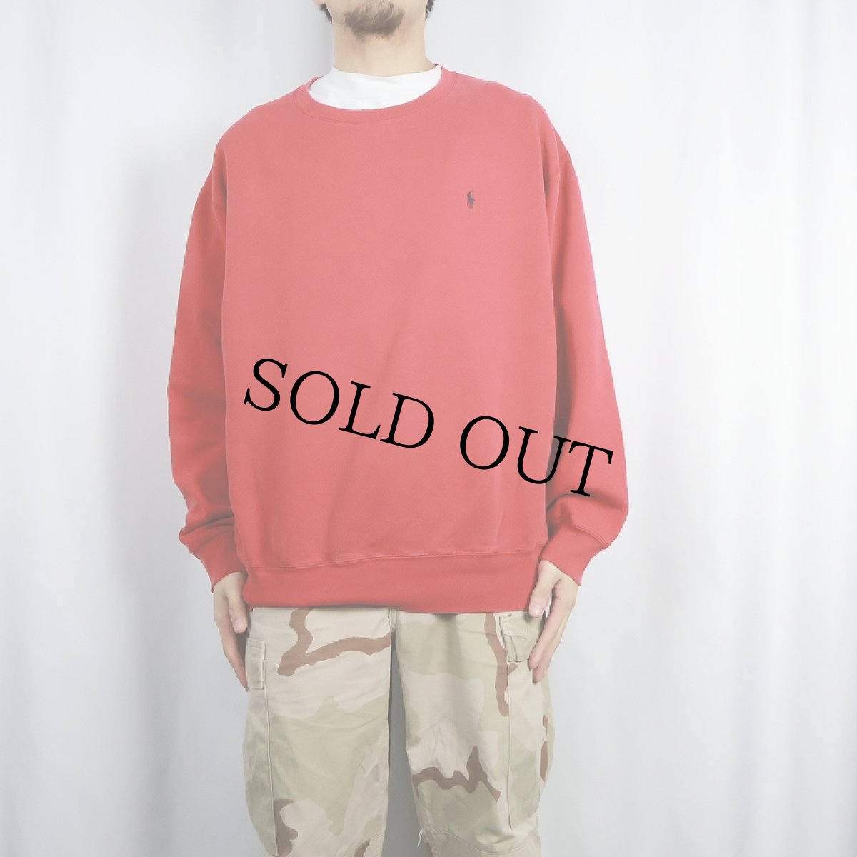 画像2: POLO Ralph Lauren ロゴ刺繍スウェット L (2)