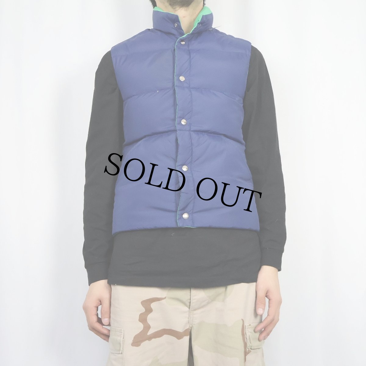 画像3: 60〜70's EMS リバーシブル ダウンベスト XS (3)